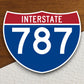 Interstate route  787 sticker, Interstate Highway Sign Expressway Stickers, Highway Sign Road Trip Sticker, Room Décor