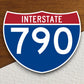 Interstate route  790 sticker, Interstate Highway Sign Expressway Stickers, Highway Sign Road Trip Sticker, Room Décor