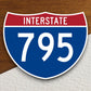 Interstate route  795 sticker, Interstate Highway Sign Expressway Stickers, Highway Sign Road Trip Sticker, Room Décor