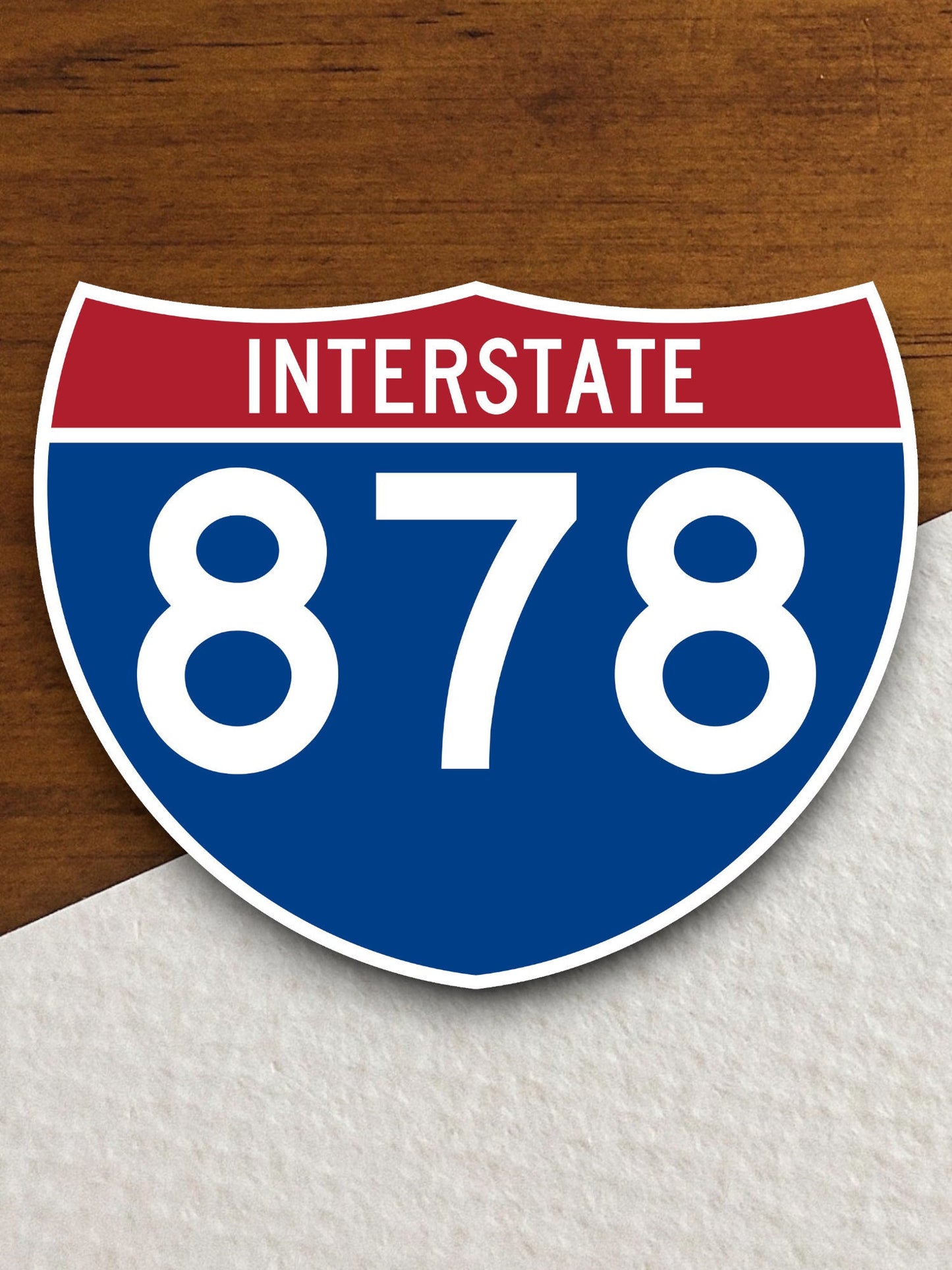 Interstate route  878 sticker, Interstate Highway Sign Expressway Stickers, Highway Sign Road Trip Sticker, Room Décor