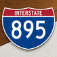 Interstate route  895 sticker, Interstate Highway Sign Expressway Stickers, Highway Sign Road Trip Sticker, Room Décor