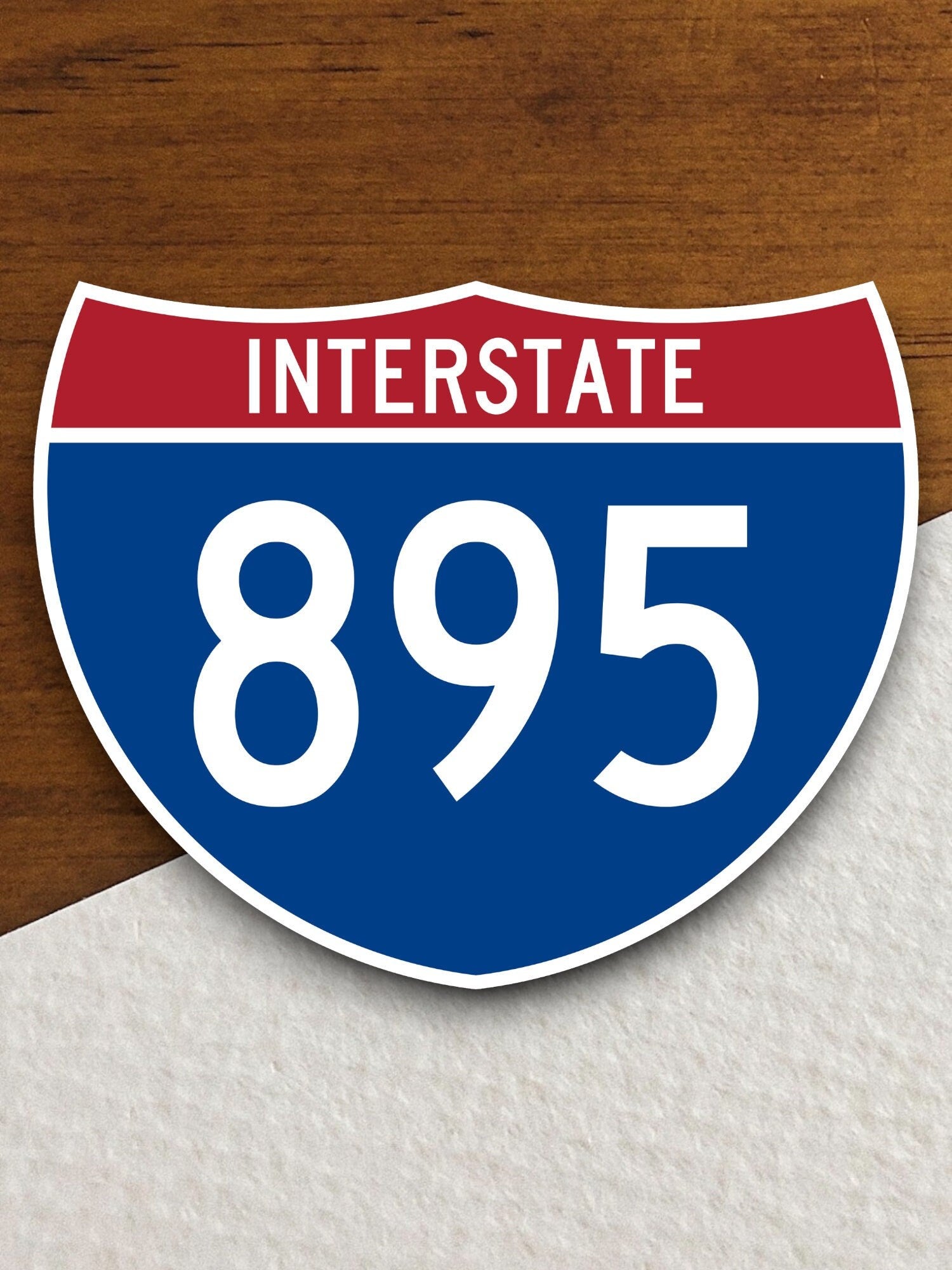 Interstate route  895 sticker, Interstate Highway Sign Expressway Stickers, Highway Sign Road Trip Sticker, Room Décor