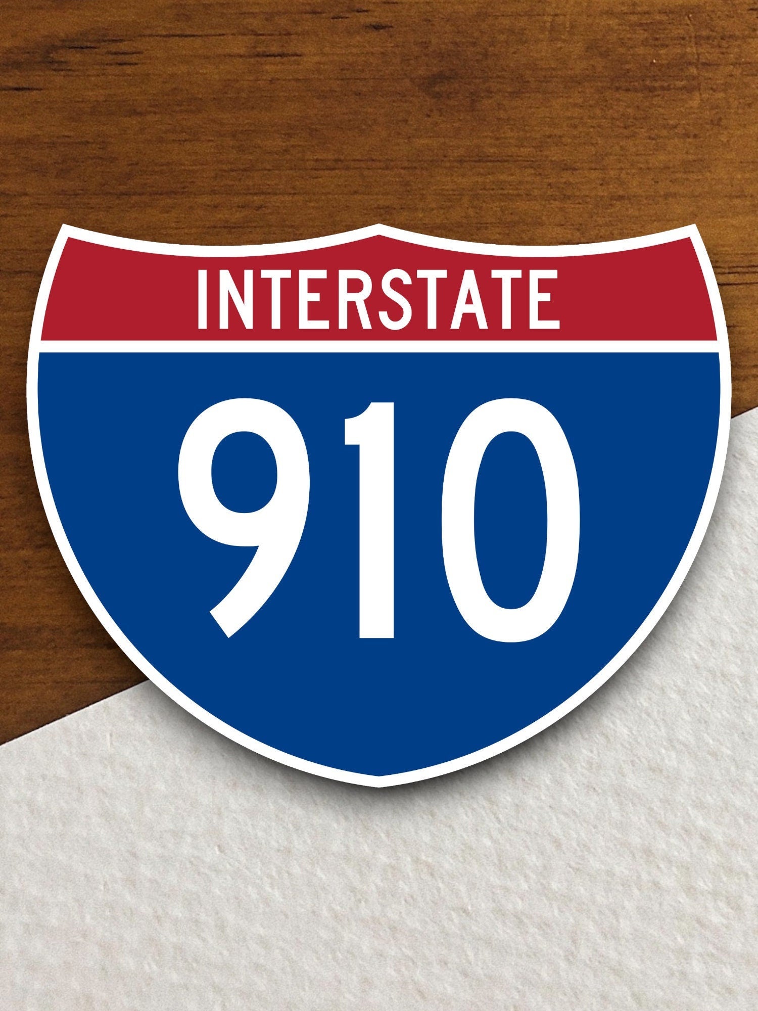 Interstate route  910 sticker, Interstate Highway Sign Expressway Stickers, Highway Sign Road Trip Sticker, Room Décor