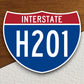 Interstate route  h201 sticker, Interstate Highway Sign Expressway Stickers, Highway Sign Road Trip Sticker, Room Décor