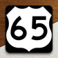 United States route 65 road sign sticker, road trip sticker, highway sign, room decor, travel sticker