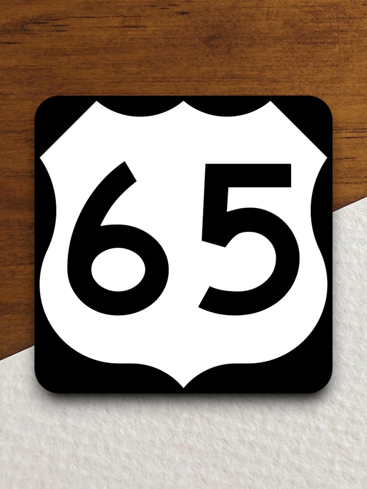 United States route 65 road sign sticker, road trip sticker, highway sign, room decor, travel sticker