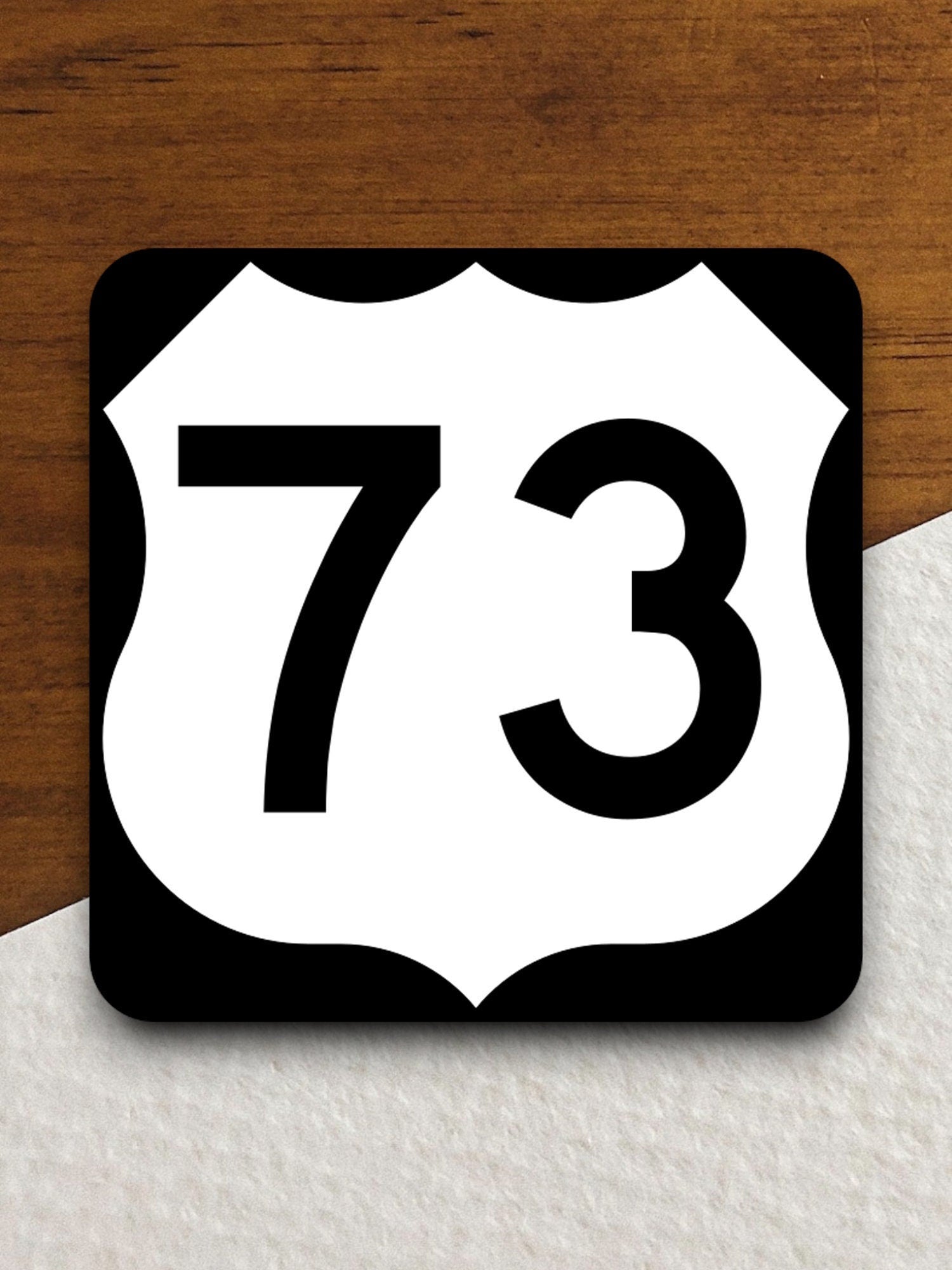 United States route 73 road sign sticker, road trip sticker, highway sign, room decor, travel sticker