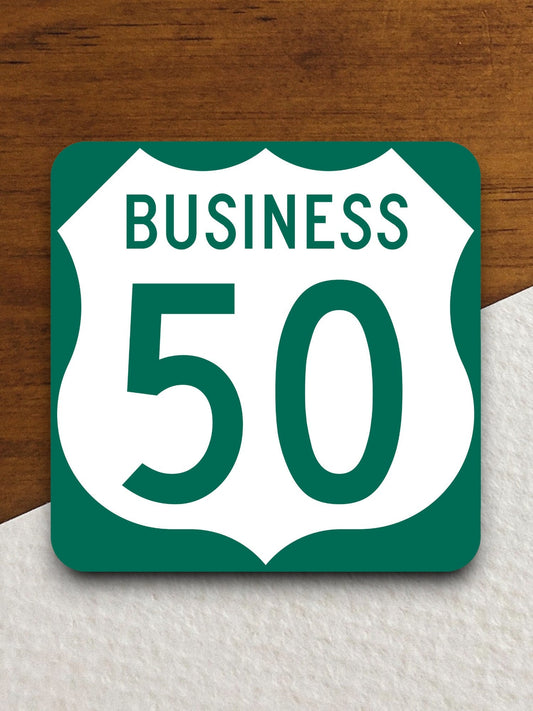 United States route 50 business road sign sticker, road trip sticker, highway sign, room decor, travel sticker