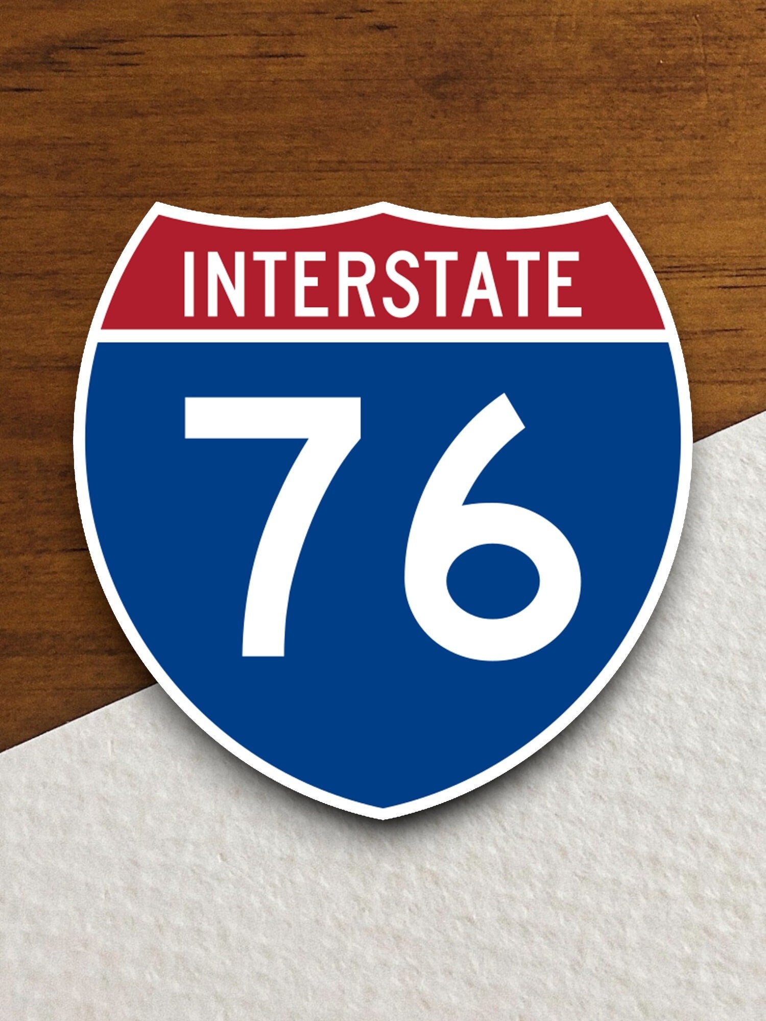 Interstate route  76 sticker, Interstate Highway Sign Expressway Stickers, Highway Sign Road Trip Sticker, Room Décor