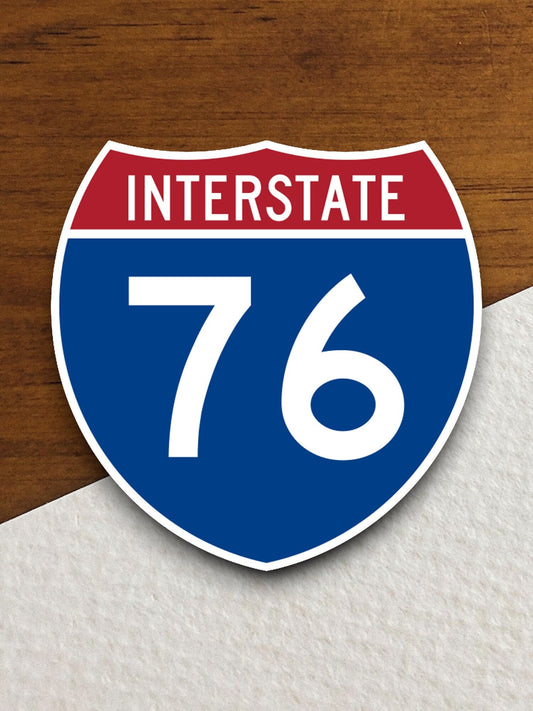 Interstate route  76 sticker, Interstate Highway Sign Expressway Stickers, Highway Sign Road Trip Sticker, Room Décor