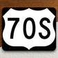 United States route 70s road sign sticker, road trip sticker, highway sign, room decor, travel sticker