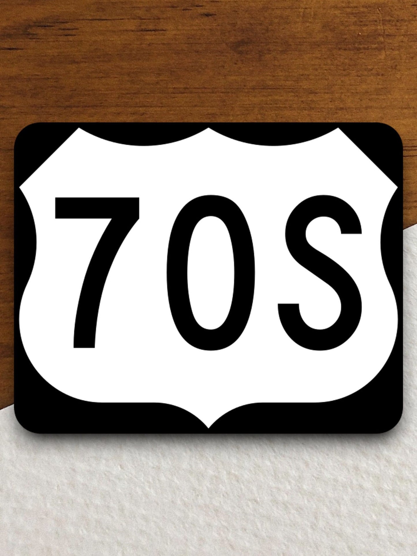 United States route 70s road sign sticker, road trip sticker, highway sign, room decor, travel sticker