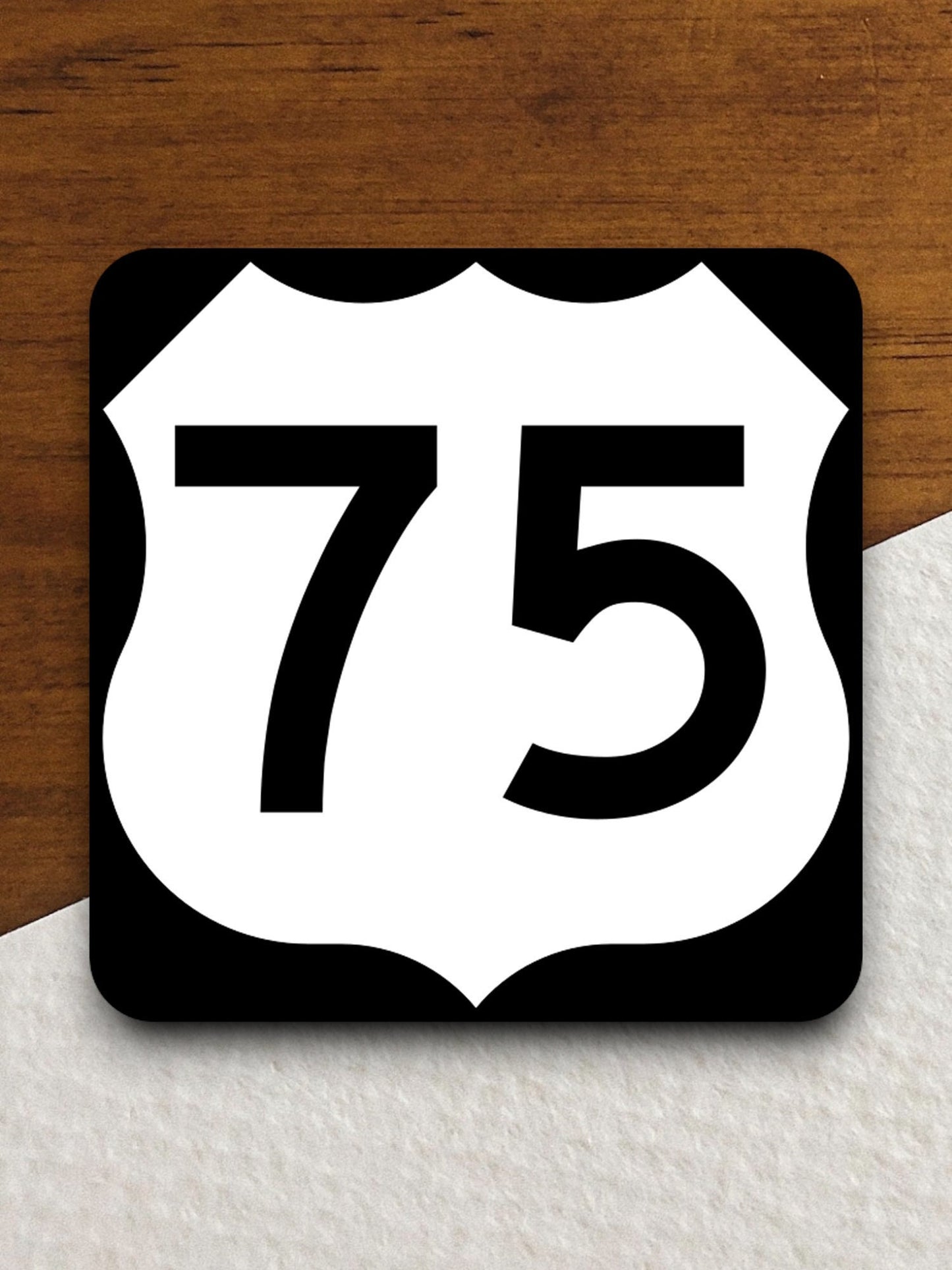 United States route 75 road sign sticker, road trip sticker, highway sign, room decor, travel sticker