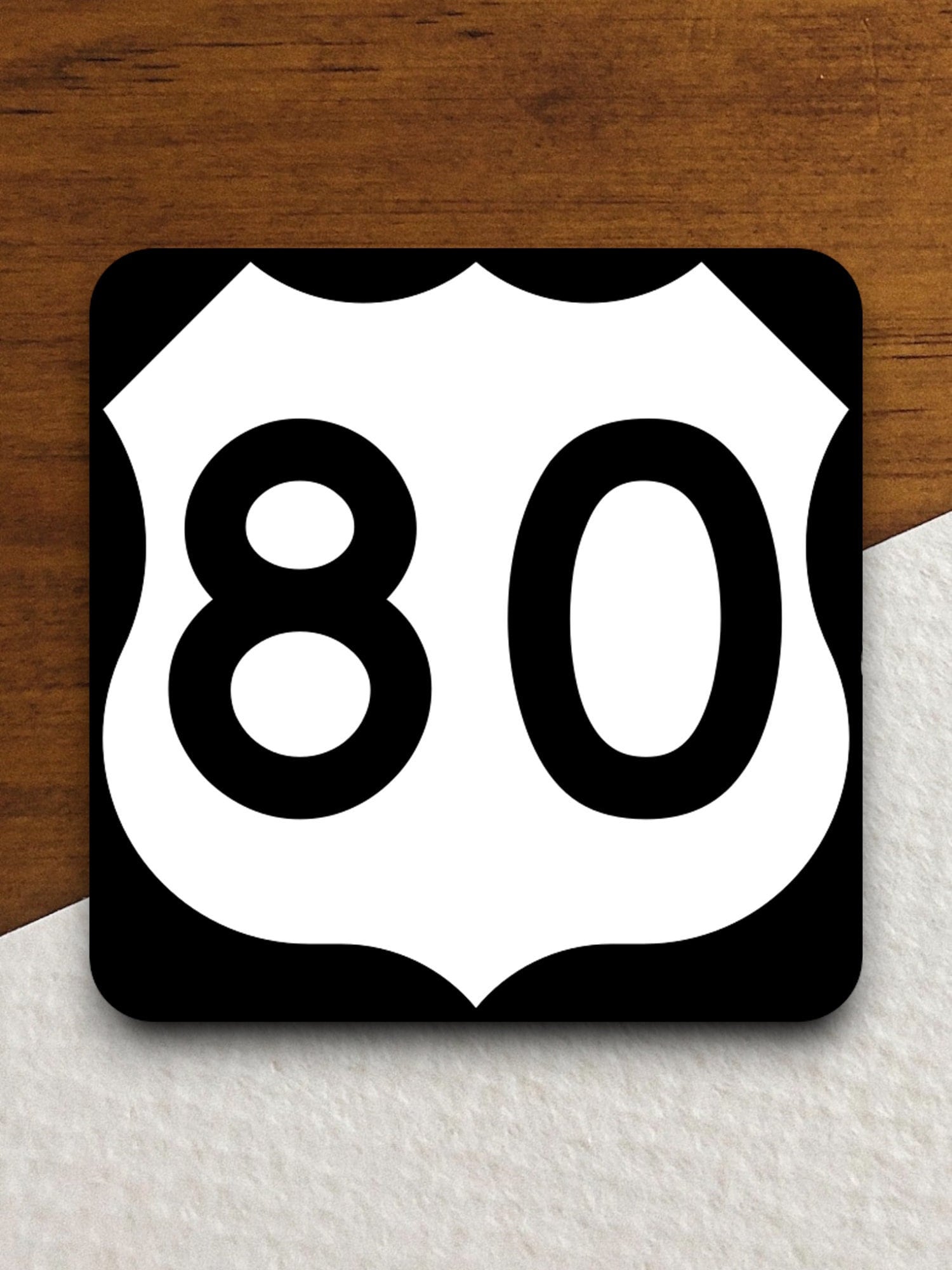 United States route 80 road sign sticker, road trip sticker, highway sign, room decor, travel sticker