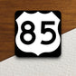 United States route 85 road sign sticker, road trip sticker, highway sign, room decor, travel sticker