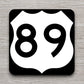 United States route 89 road sign sticker, road trip sticker, highway sign, room decor, travel sticker