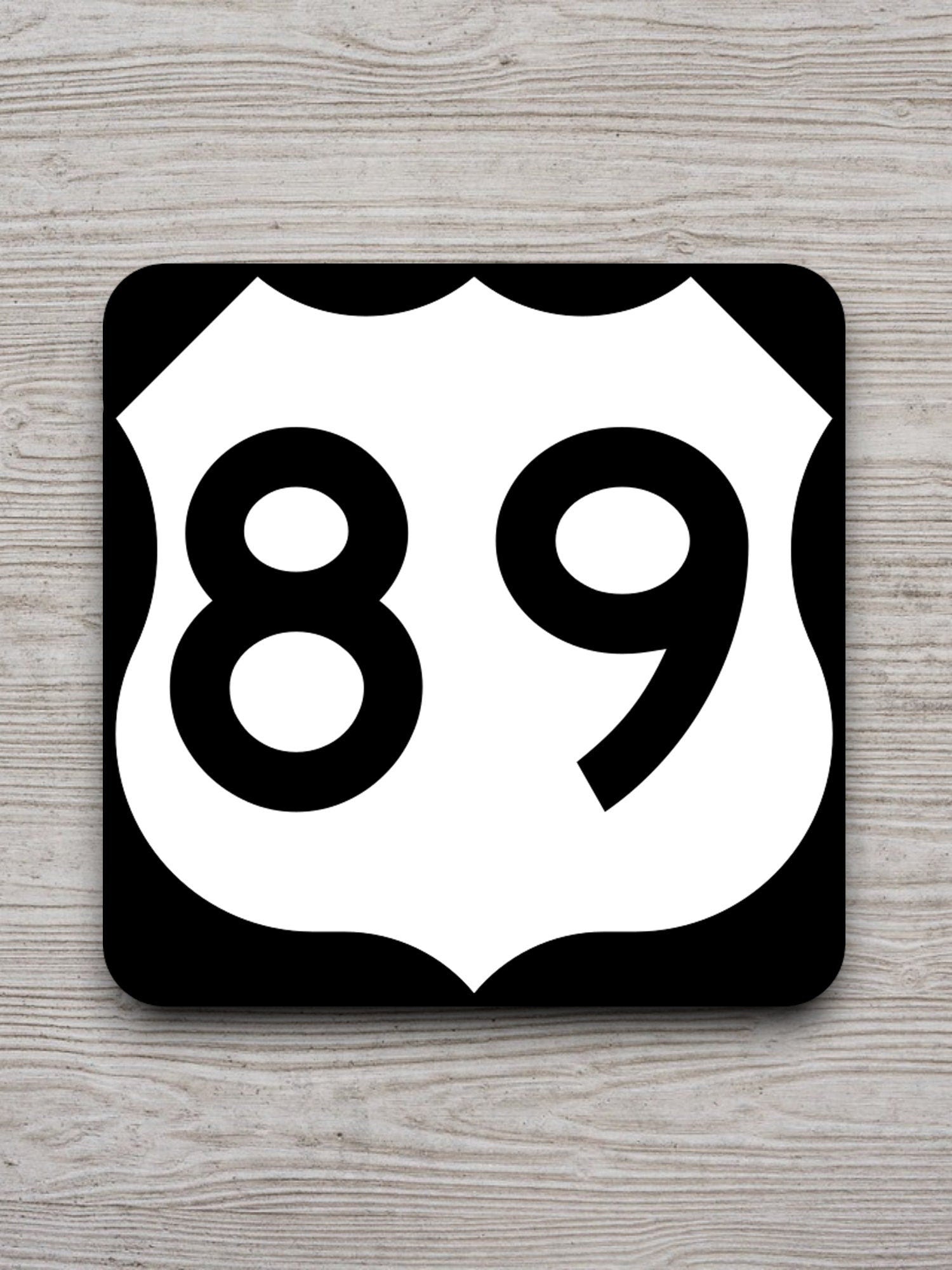 United States route 89 road sign sticker, road trip sticker, highway sign, room decor, travel sticker