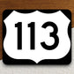 United States route 113 road sign sticker, road trip sticker, highway sign, room decor, travel sticker