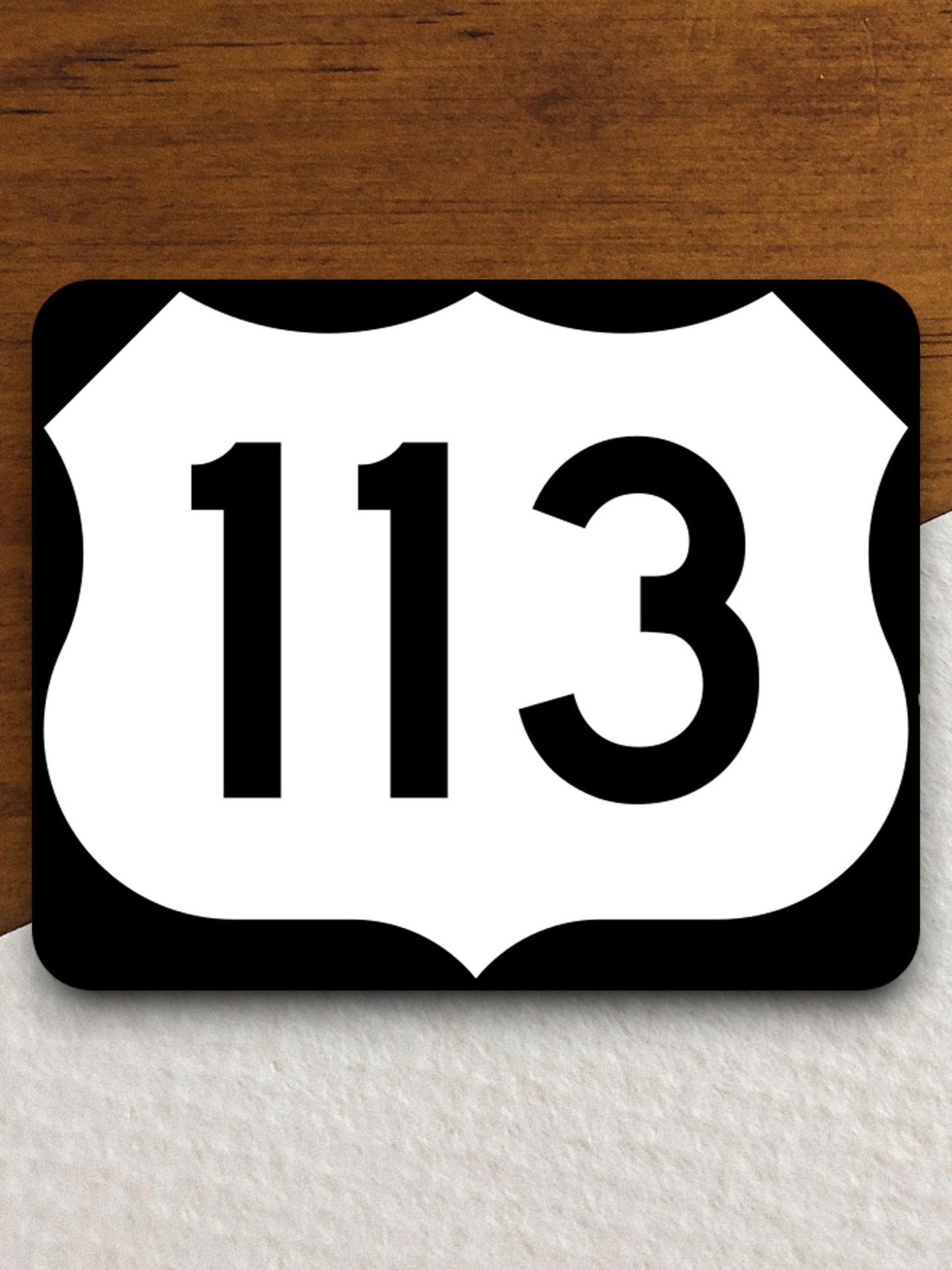 United States route 113 road sign sticker, road trip sticker, highway sign, room decor, travel sticker