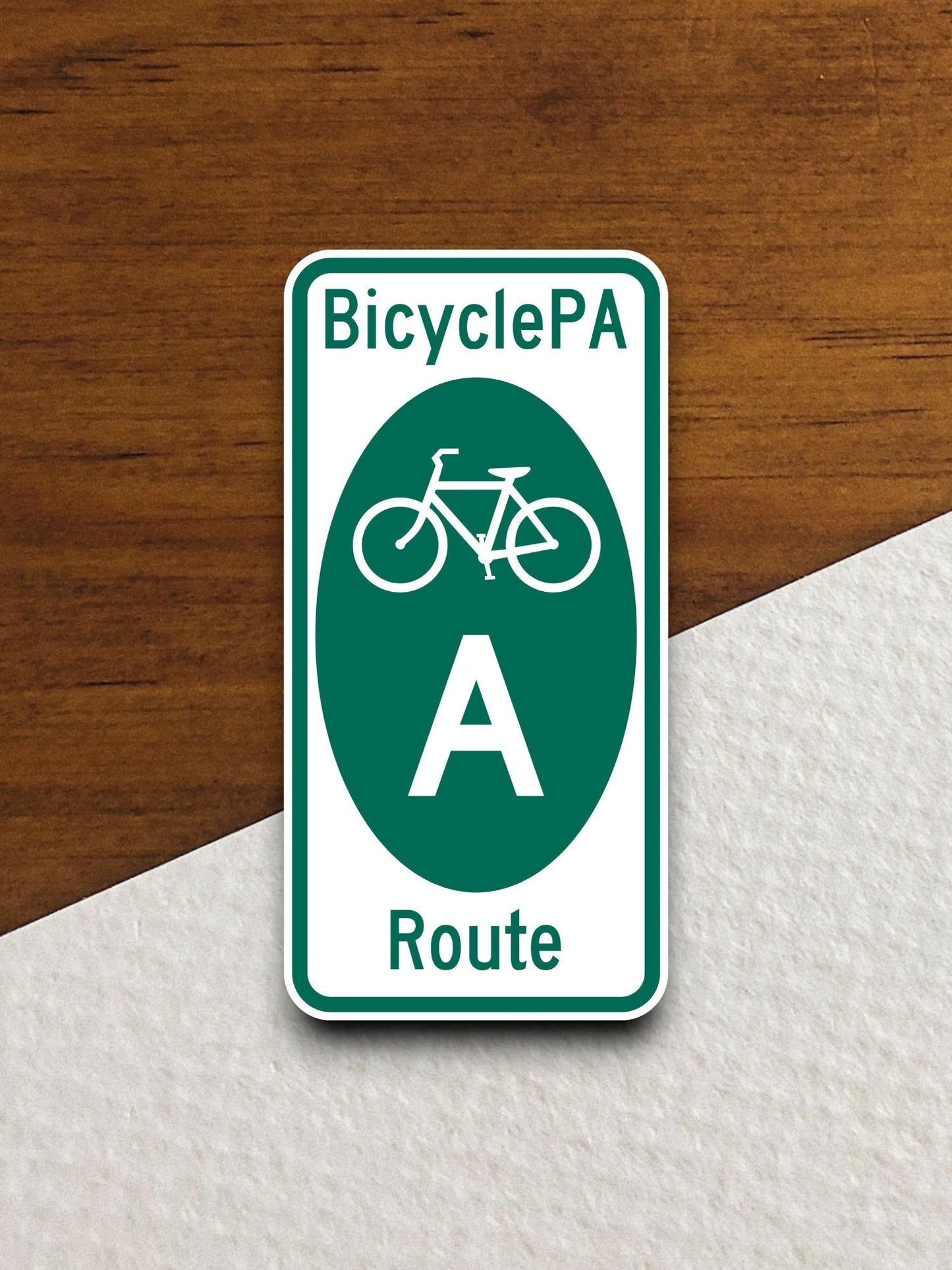 Pennsylvania   bike route a road sign sticker, road trip sticker, highway sign, room decor, travel sticker