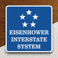 Eisenhower interstate system route sticker, Interstate Highway Sign Expressway Stickers, Highway Sign Road Trip Sticker, Room Décor