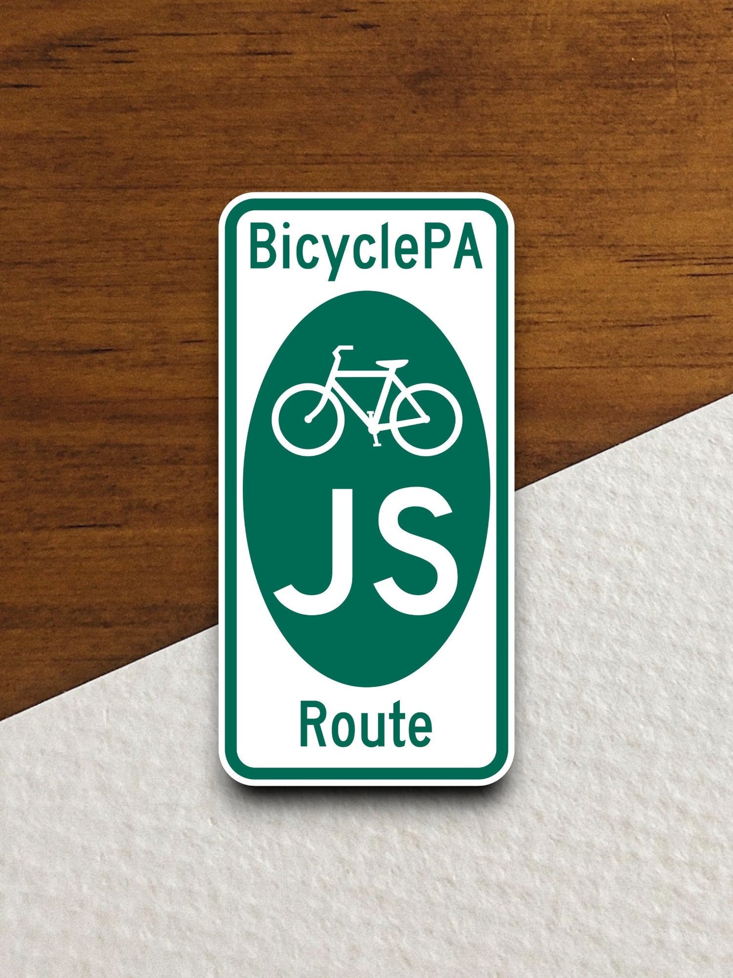 Pennsylvania   bike route js road sign sticker, road trip sticker, highway sign, room decor, travel sticker