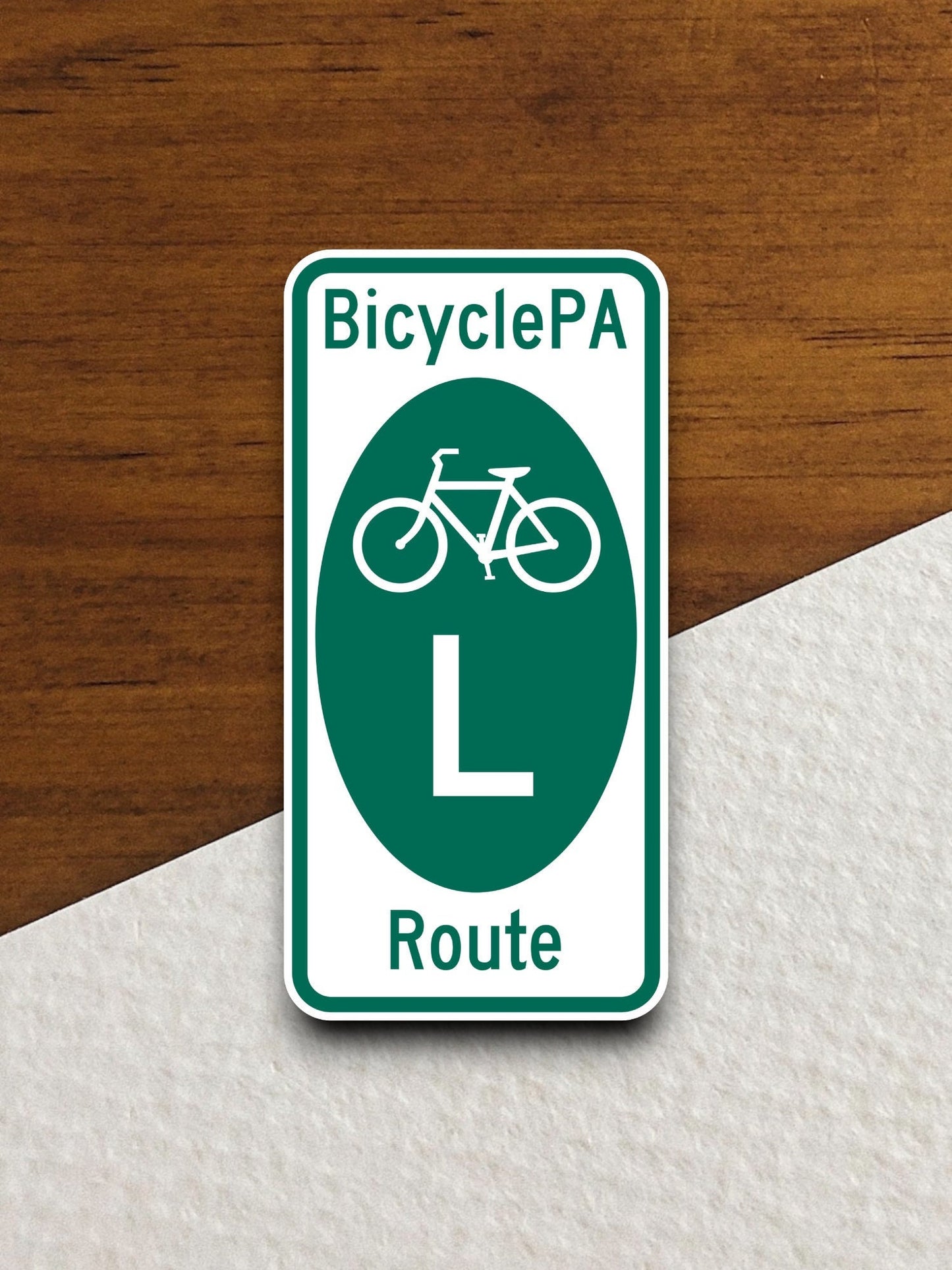 Pennsylvania   bike route l road sign sticker, road trip sticker, highway sign, room decor, travel sticker