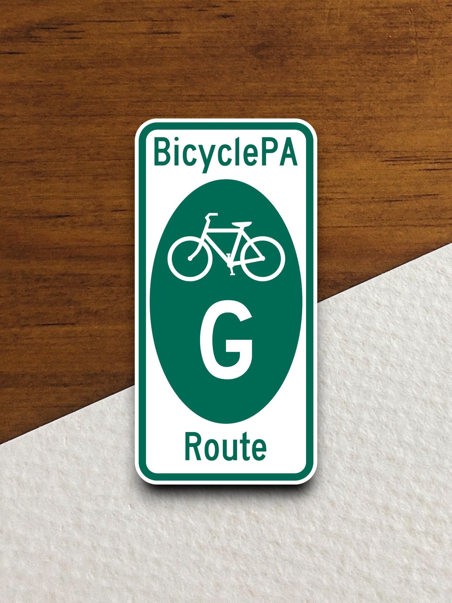 Pennsylvania   bike route g road sign sticker, road trip sticker, highway sign, room decor, travel sticker