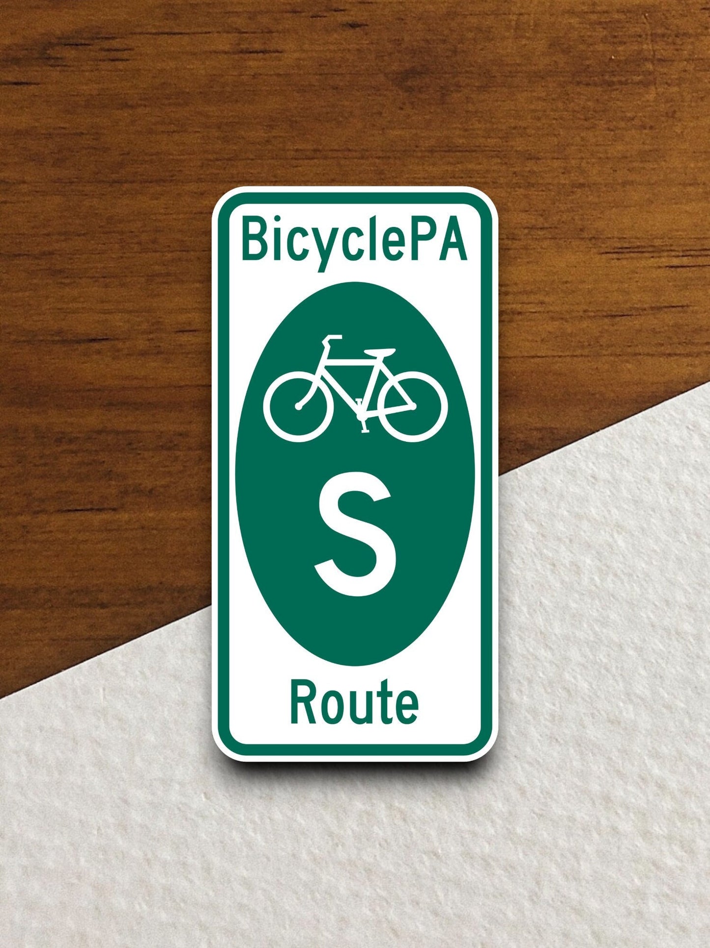 Pennsylvania   bike route s road sign sticker, road trip sticker, highway sign, room decor, travel sticker