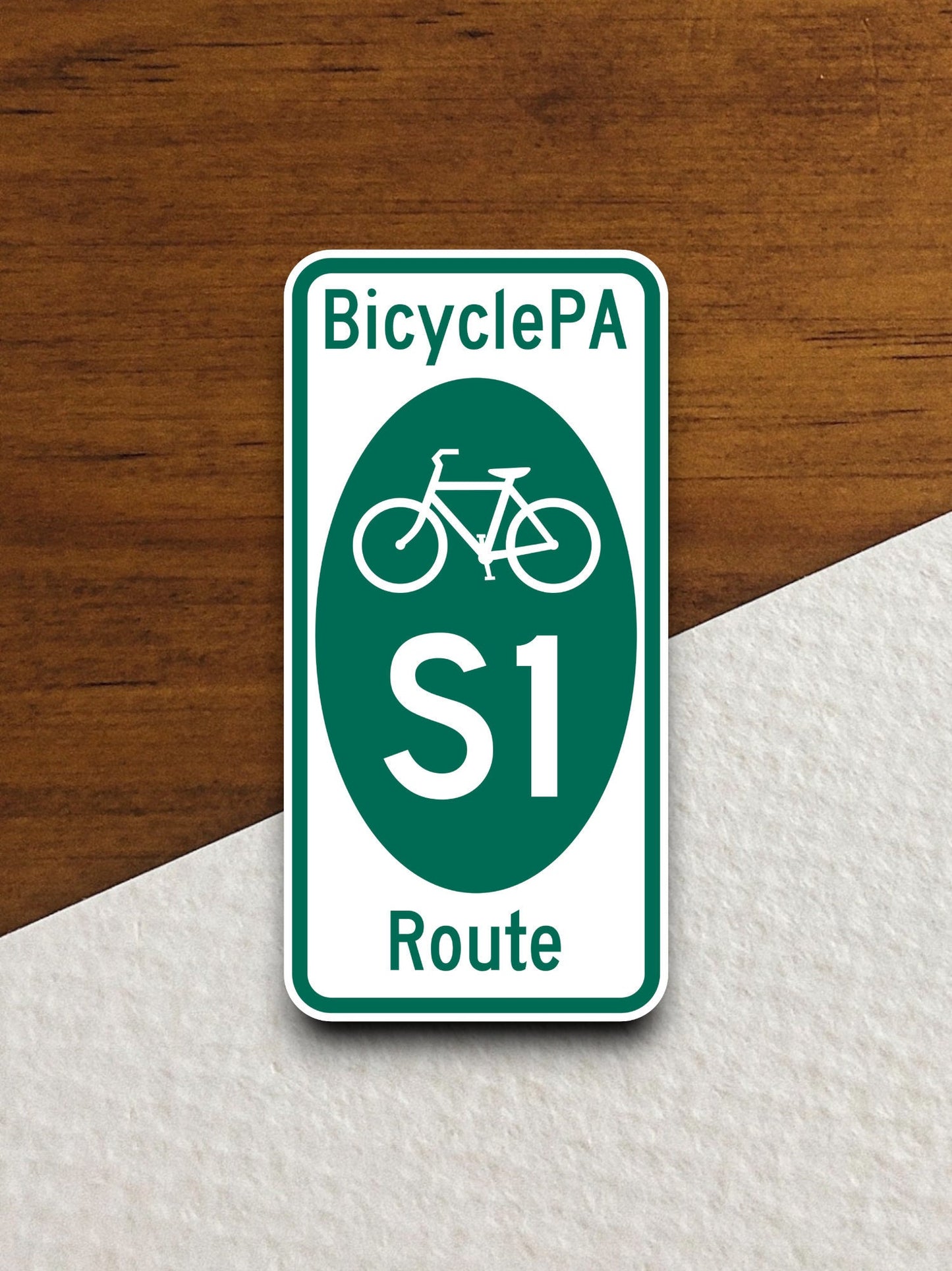 Pennsylvania   bike route s1 road sign sticker, road trip sticker, highway sign, room decor, travel sticker