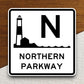 Northern parkway  road sign stickers, Room Decor, Traffic Sticker, Road Sign Decoration, Road Work Signs, Building Signs, Traffic Sign