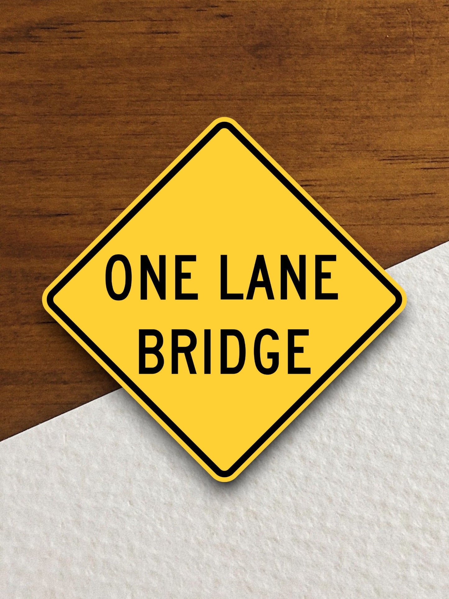 One lane bridge  road sign stickers, Room Decor, Traffic Sticker, Road Sign Decoration, Road Work Signs, Building Signs, Traffic Sign