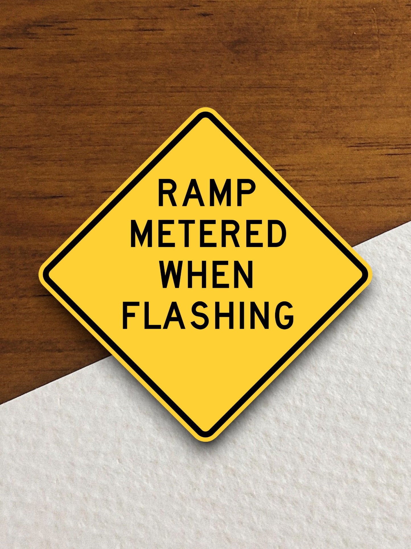 Ramp metered when flashing  road sign stickers, Room Décor Traffic Sticker, Road Sign Decoration Road Work Signs, Building Signs