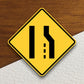 Right lane ends  road sign stickers, Room Decor, Traffic Sticker, Road Sign Decoration, Road Work Signs, Building Signs, Traffic Sign