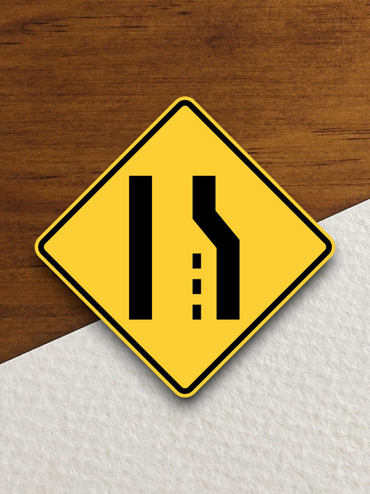 Right lane ends  road sign stickers, Room Decor, Traffic Sticker, Road Sign Decoration, Road Work Signs, Building Signs, Traffic Sign