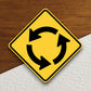 Roundabout  road sign stickers, Room Decor, Traffic Sticker, Road Sign Decoration, Road Work Signs, Traffic Sign