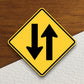 Two-way traffic  road sign stickers, Room Decor, Traffic Sticker, Road Sign Decoration, Road Work Signs, Building Signs, Traffic Sign