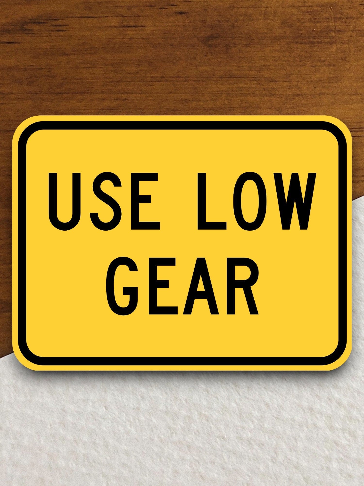 Use low gear  road sign stickers, Room Decor, Traffic Sticker, Road Sign Decoration, Road Work Signs, Traffic Sign