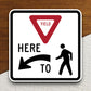 Yield here to pedestrians  road sign stickers, Room Décor Traffic Sticker, Road Sign Decoration Road Work Signs, Building Signs