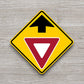 Yield sign ahead  road sign stickers, Room Decor, Traffic Sticker, Road Sign Decoration, Road Work Signs, Building Signs, Traffic Sign