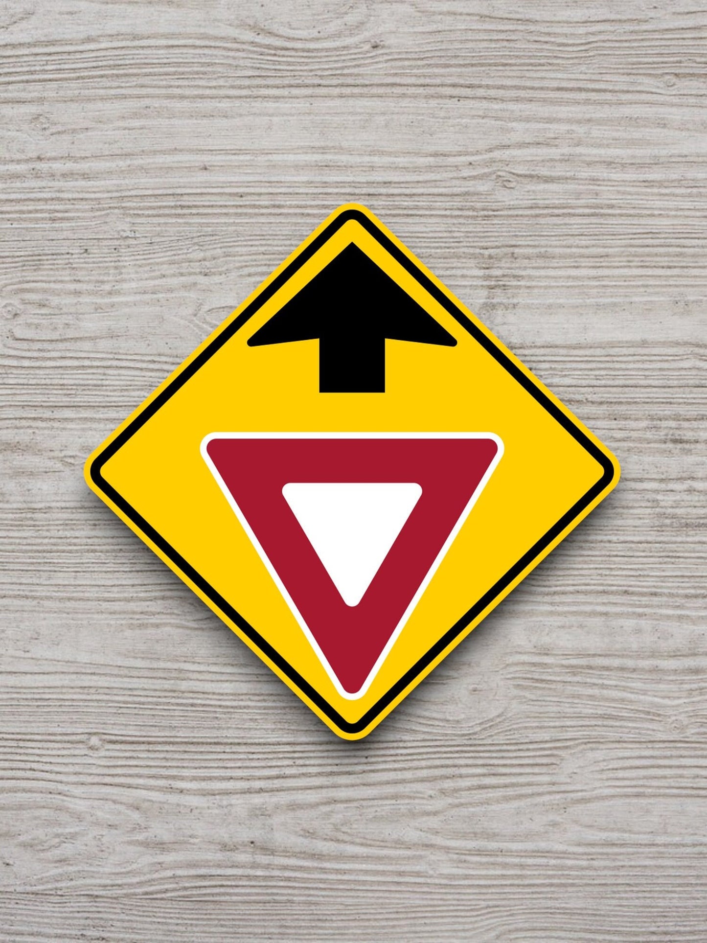 Yield sign ahead  road sign stickers, Room Decor, Traffic Sticker, Road Sign Decoration, Road Work Signs, Building Signs, Traffic Sign