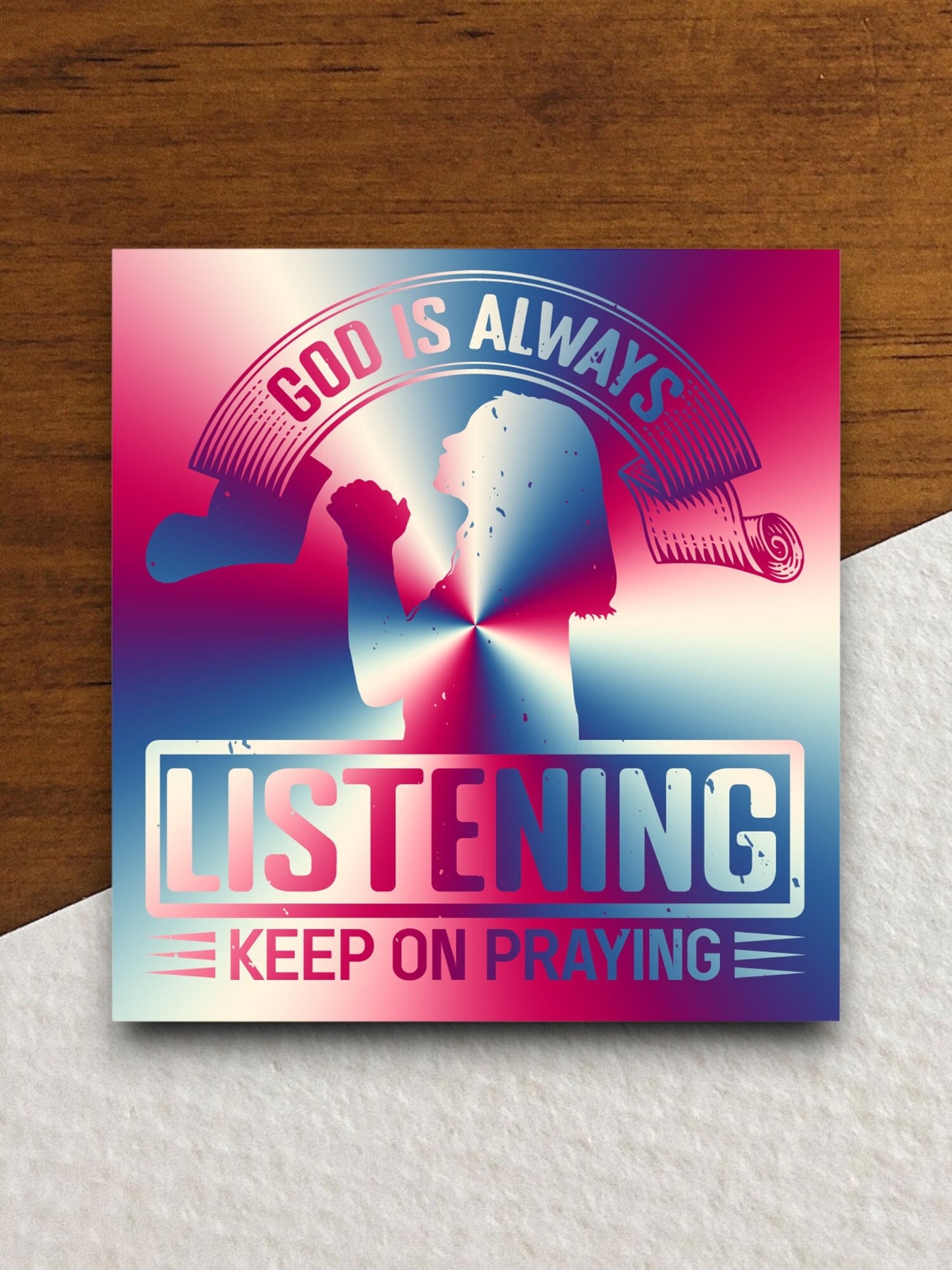 God is always listening sticker, Religious Sticker, Faith Sticker, Worship Sticker, Christian Sticker, planner sticker, God sticker