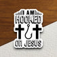 I am hooked on Jesus sticker, Religious Sticker, Faith Sticker, Worship Sticker, Christian Sticker, Scripture Sticker, Room Décor