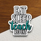 Eat Sleep Teach Repeat Sticker, Teacher Sticker, Education Sticker, School Sticker, Cute Sticker, Room Decor, Back to School