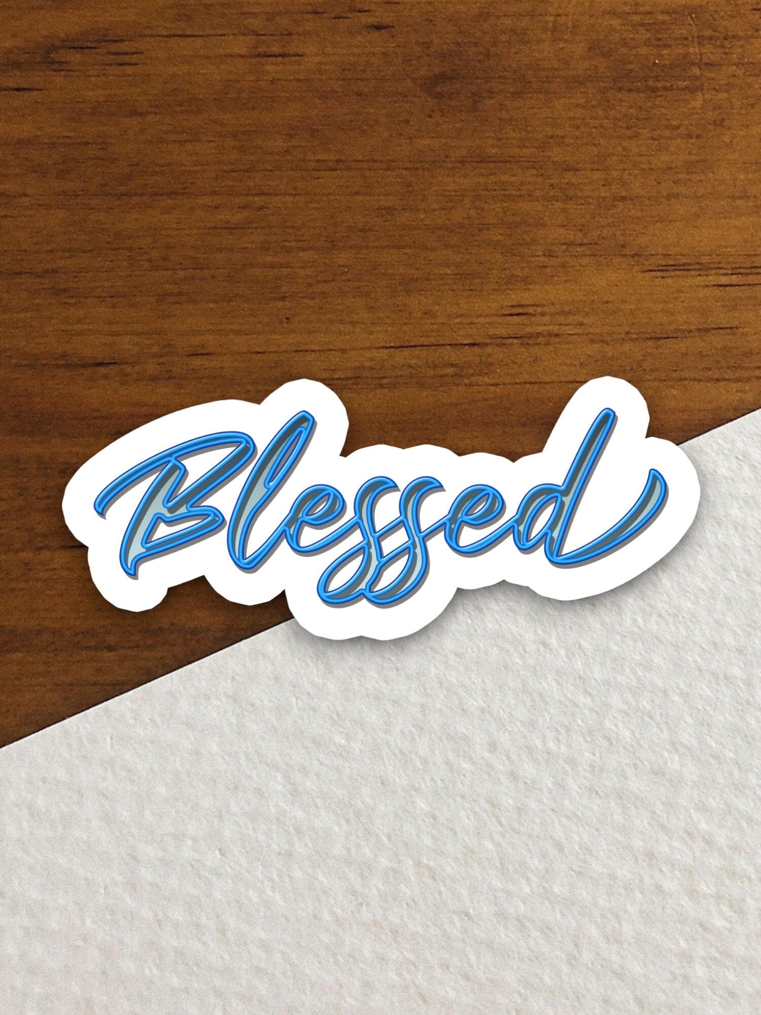 Blessed sticker, Religious Sticker, Faith Sticker, Worship Sticker, Christian Sticker, Scripture Sticker, Room Décor