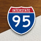 Interstate route  95 sticker, Interstate Highway Sign Expressway Stickers, Highway Sign Road Trip Sticker, Room Décor