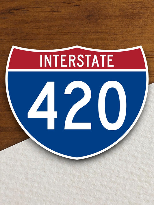 Interstate route  420 sticker, Interstate Highway Sign Expressway Stickers, Highway Sign Road Trip Sticker, Room Décor