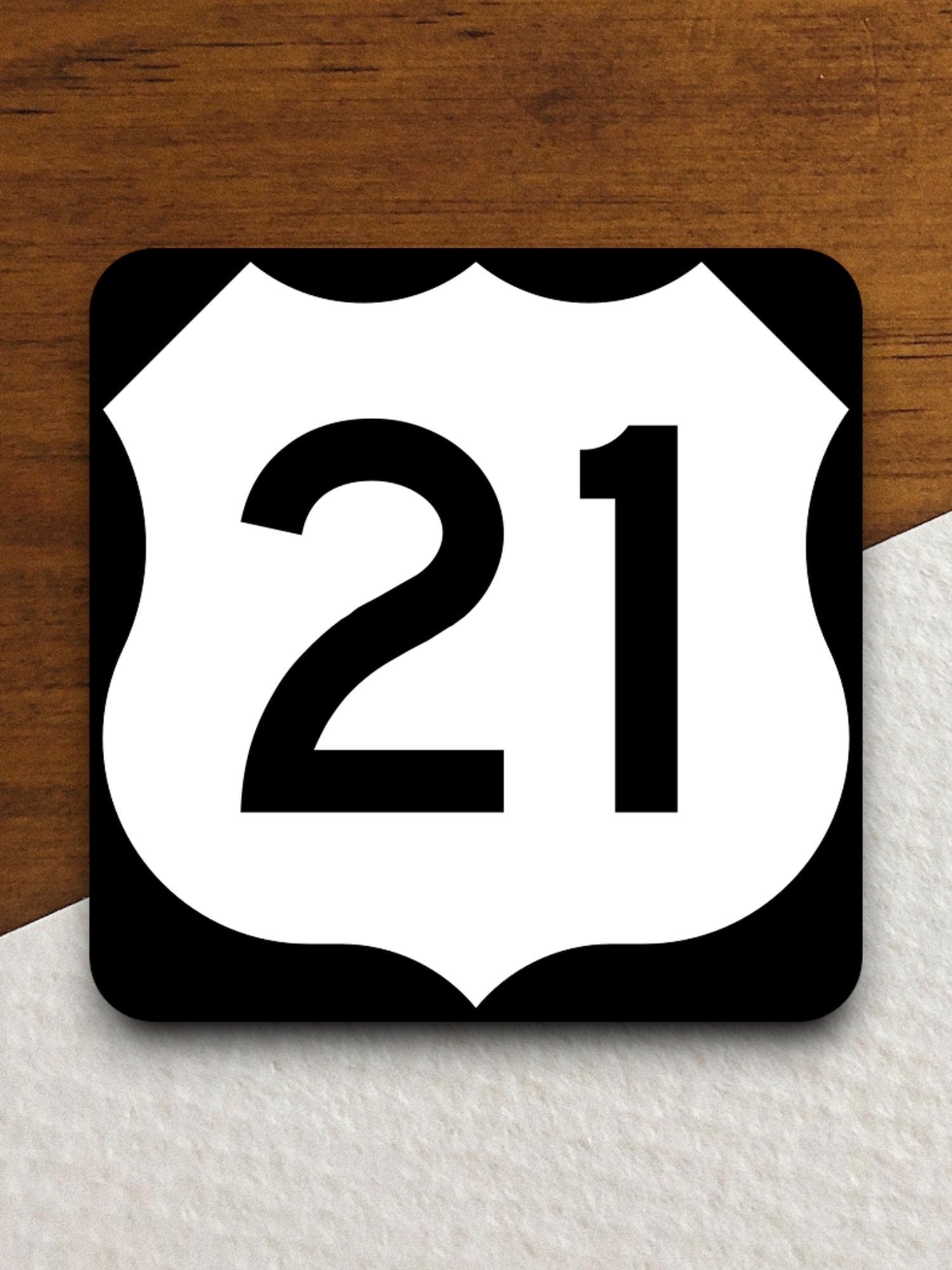 United States route 21 road sign sticker, road trip sticker, highway sign, room decor, travel sticker