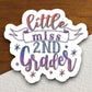 Little Miss 2nd Grader Sticker, Teacher Sticker, Education Sticker, School Sticker, Cute Sticker, Room Decor