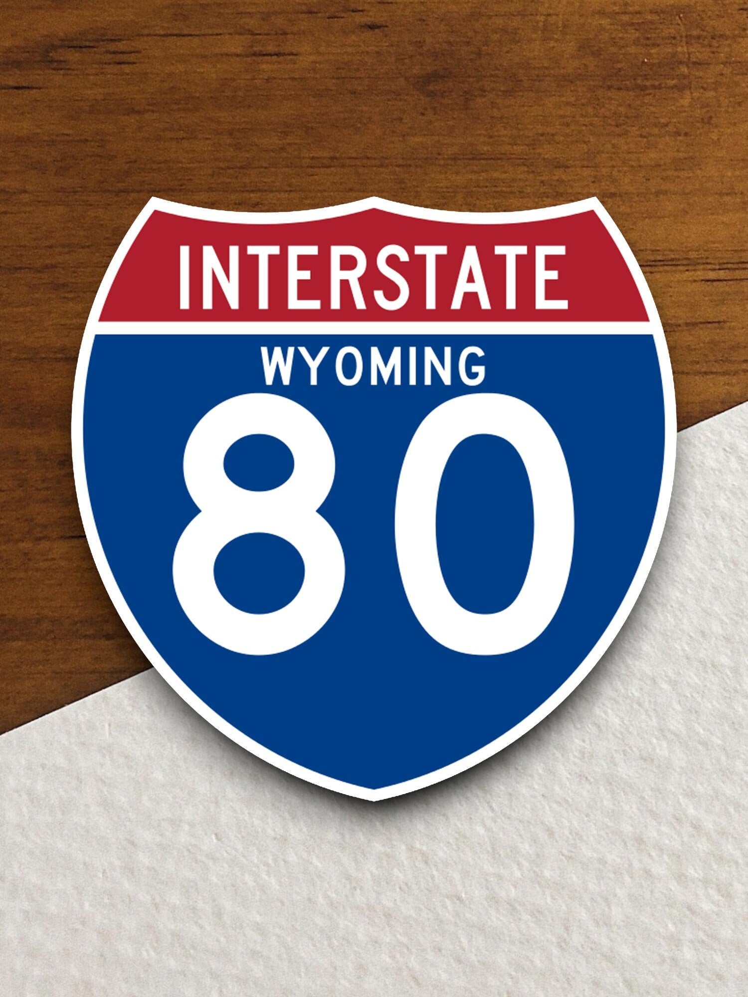 Interstate route  80 wyoming sticker, Interstate Highway Sign Expressway Stickers, Highway Sign Road Trip Sticker, Room Décor